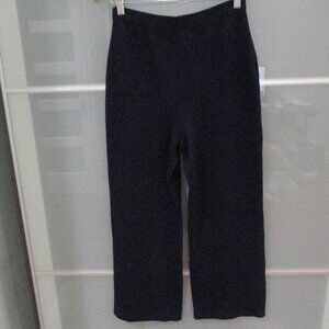 St. John Collection by Marie Gray Navy Santana Knit Wide Leg Pants
